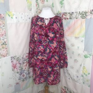 NWT Pink Owl Boho Tassel Tie Dress